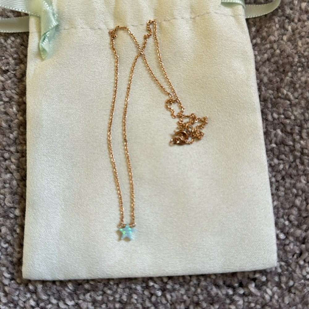 Gold fill star necklace.